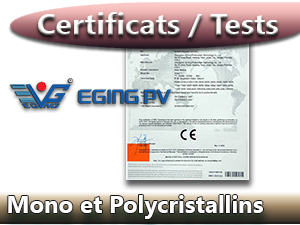 Certificats EGING PV