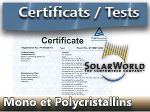 Certificats Solar World